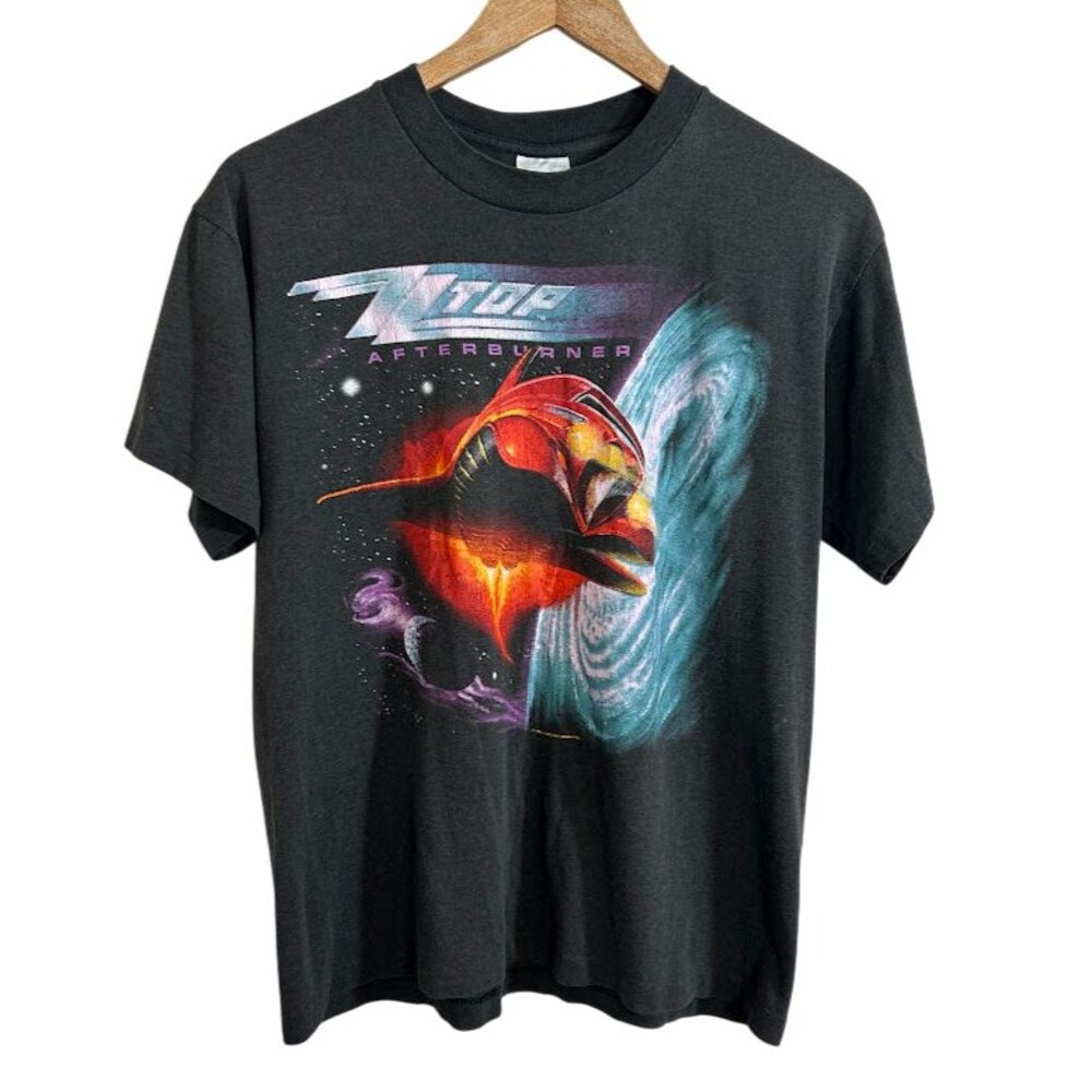 Vtg 1980s ZZ TOP Afterburner Band Tee T Shirt M/L SIngle Stitch Spring Ford Rock